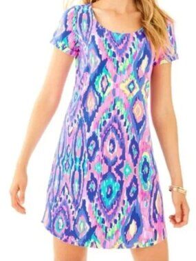 Lilly Pulitzer Tammy Dress - Neon Luminescent - UPF 50+ - Size L